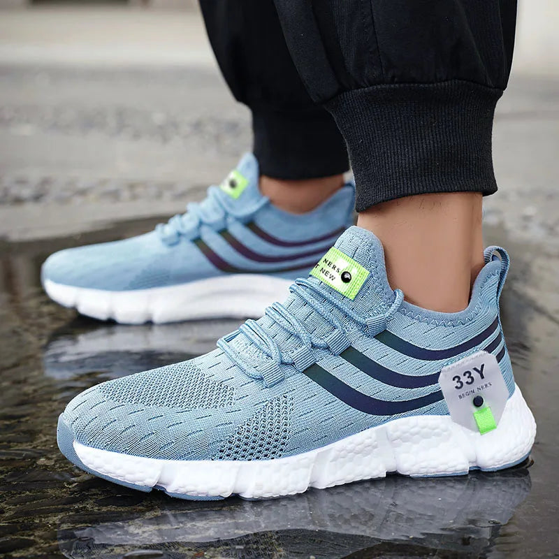 Herren Casual Sportschuhe atmungsaktiv leichte Sneakers Outdoor Mesh schwarze Laufschuhe sportlich Jogging Tenis Wanderschuhe.