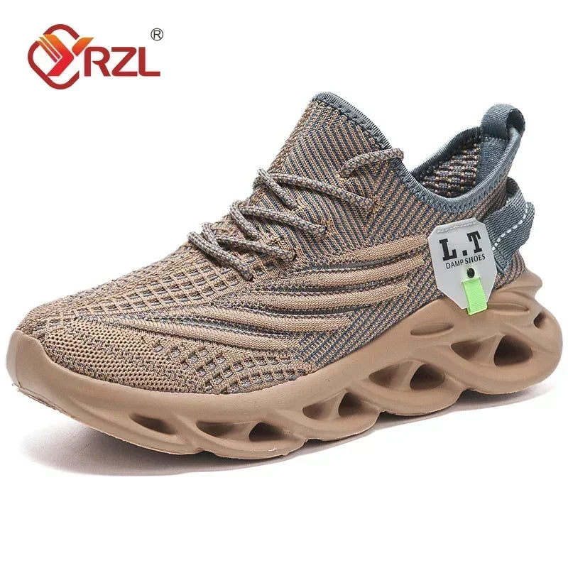 YRZL Männer Sport Laufen Schwarz Jogging Schuhe Casual Turnschuhe Outdoor Atmungsaktive Mesh Frauen Licht Stoßdämpfung Schwarz Tennis