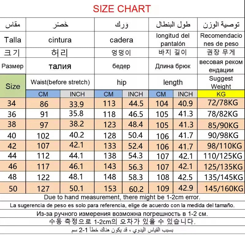 Übergroße Jeans für Herren 10XL (50 Zoll) – Stretchhose mit geradem Bein in Übergröße, Blau, große und große Streetwear, klassisches 5-Taschen-Design.