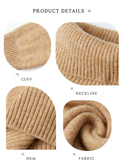 Gestrickte Pullover Kaschmir Pullover frauen 100% Merino Wolle Rollkragen Mode Pullover Winter Herbst Jumper Top Weibliche Kleidung.