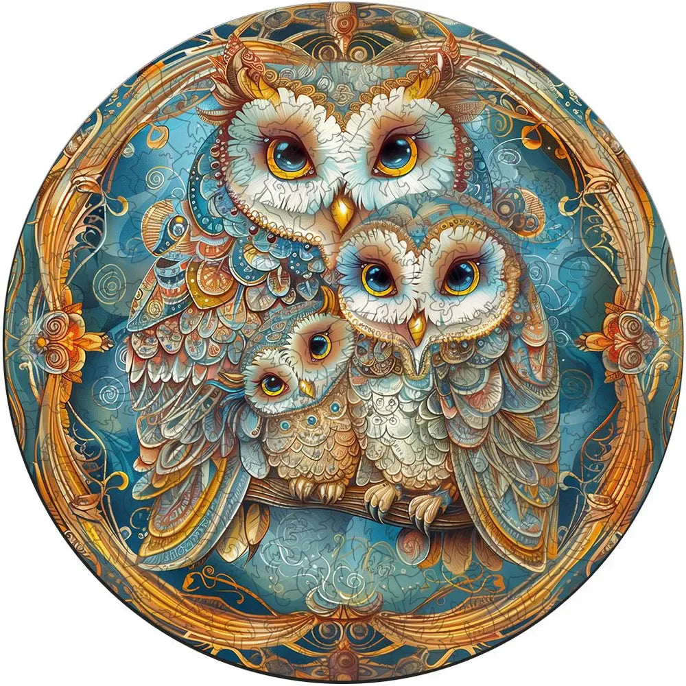 Deer in The Forest Wooden Puzzle Unique Shape Animal Puzzle Adult Relaxation Gift Exquisite Boxed Set with Decorative Artworks.