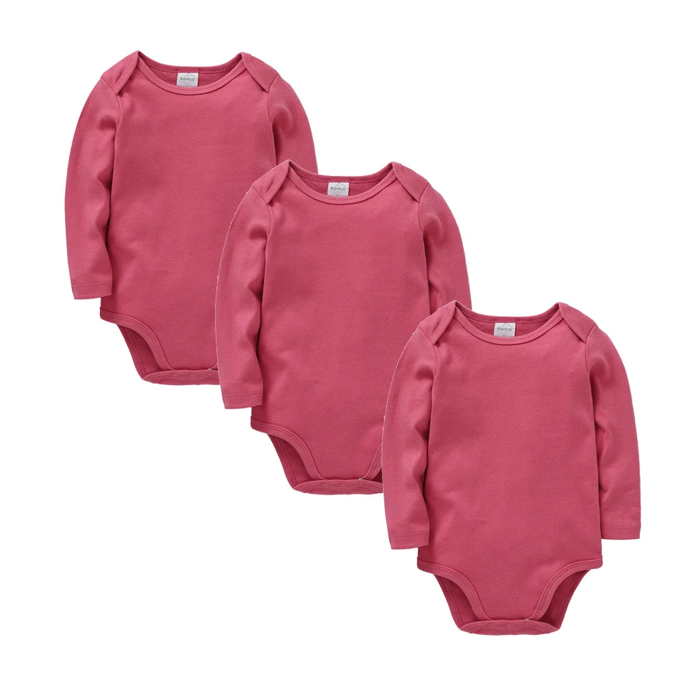 Solide weiße Babykleidung Langarm Baumwolle Baby Mädchen Jungen Body Neugeborenen Körper Bebe 0-24 Monate Säuglingsoverall.