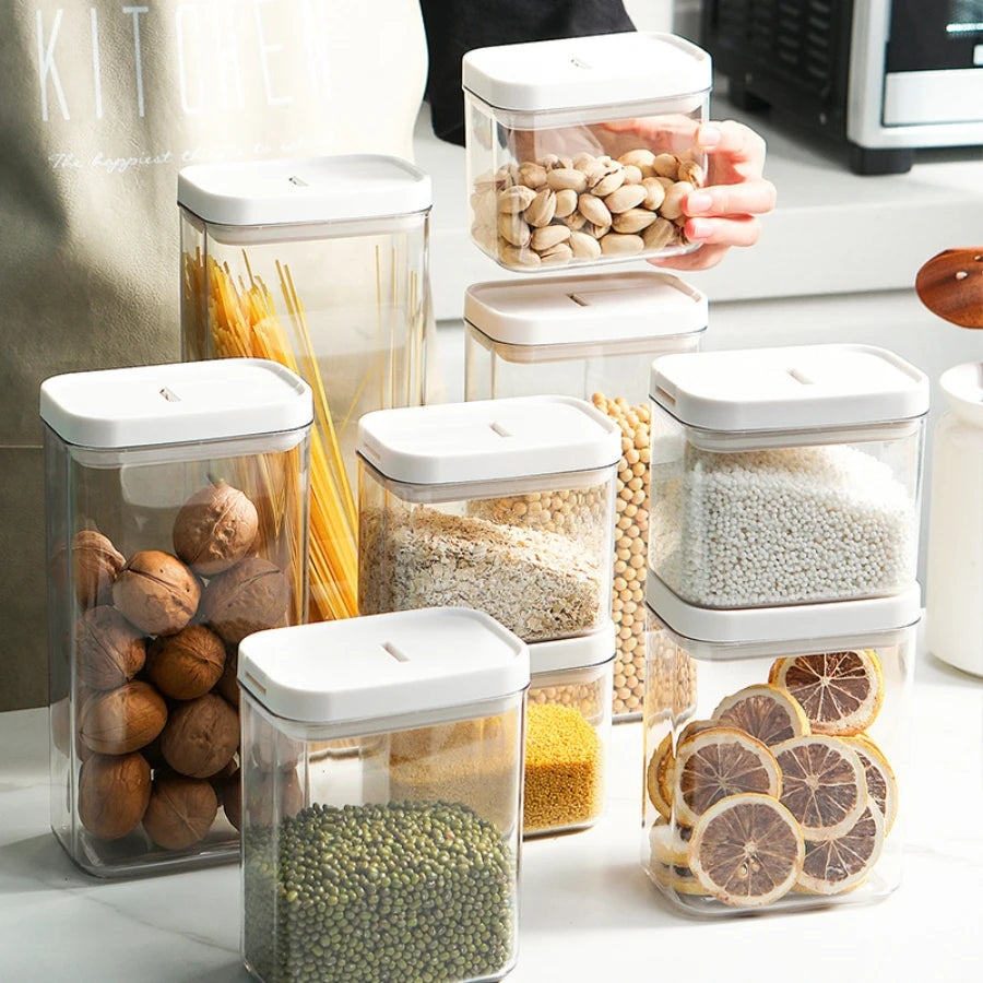 1PC Sealed Food Storage Box with Lid, Multiple Sizes Food Storage Organiser for Dry Food Cereal Storage.