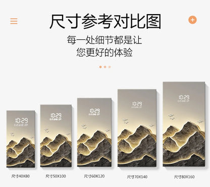 Wohnkultur LED Lichter Digital Display Wanduhr Wohnzimmer Wand Dekoration Hängen Malerei Digitale Elektronische Uhr