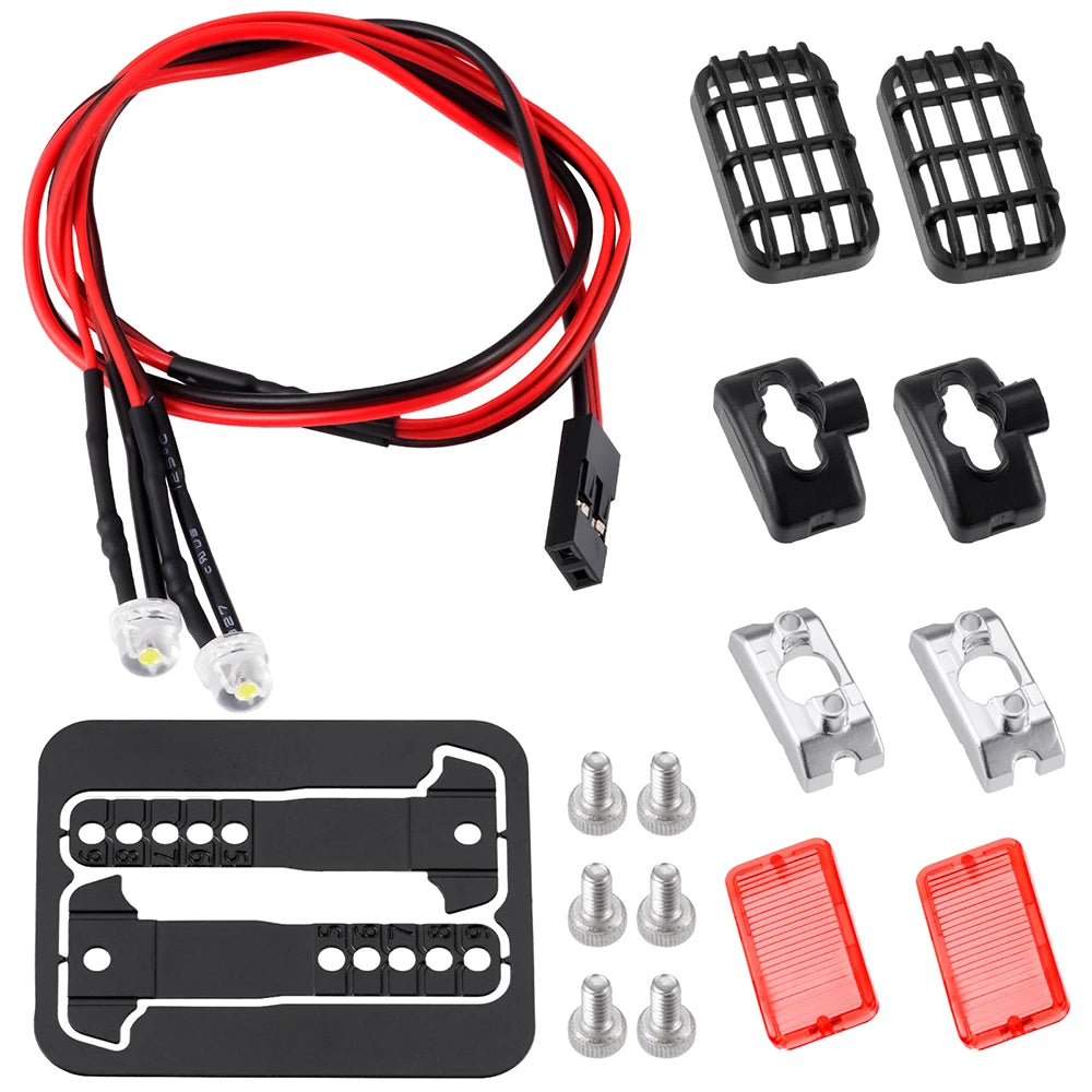 AXSPEED 1Set LED Lights Headlights Spotlight for TRX-4 TRX-6 Axial SCX10 90046 Wraith 1/10 RC Car Decoration Parts Accessories.