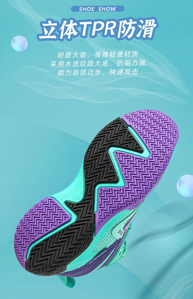 Children Basketball Shoes for Boys Girls Kids Teenagers Breathable Non-slip Lace Up Indoor Outdoor Training Sneakers Tennis Shoe.