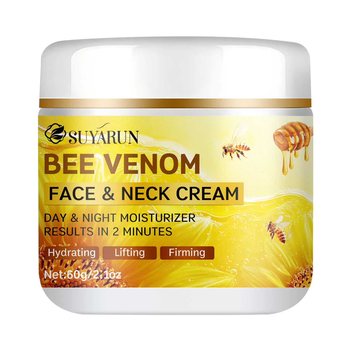 SUYARUN Bee Venom Collagen Anti-Aging Face Cream | Firming Lifting Moisturizer | Wrinkle Reduction | 24H Hydration..