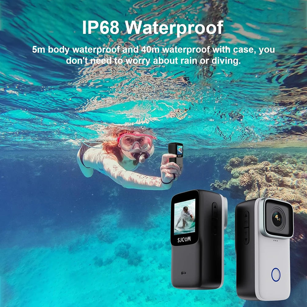 SJCAM C200 Pro 4K Action Camera with Portable Body 5M Waterproof FHD 6-Axis GYRO Video Body 5G WiFi Night Vision Sports DV.