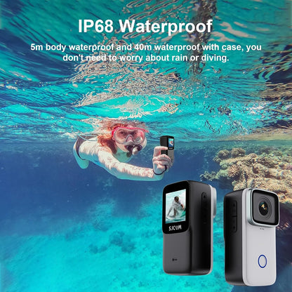SJCAM C200 Pro 4K Action Camera with Portable Body 5M Waterproof FHD 6-Axis GYRO Video Body 5G WiFi Night Vision Sports DV.