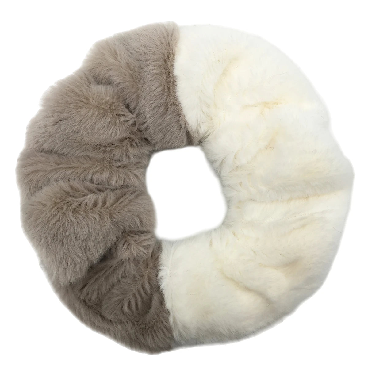 6pc Hair Scrunchies Furry Elastic Band Women Girl Ponytail Holder Rubber Ties Accessories Plush Faux Fur Soft Chiffon Headband