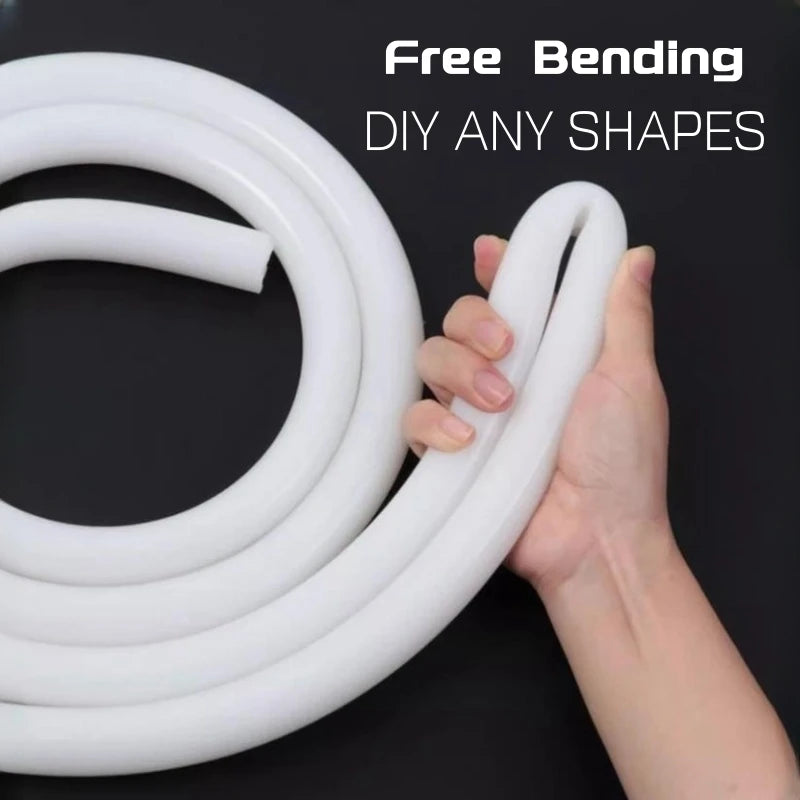 Round Flexible LED Neon Rope Lamp Silicone Tube 180/270/360° Tape Lamp Diffuser For WS2811 WS2815 Outdoor Decor Neon Strip Light.