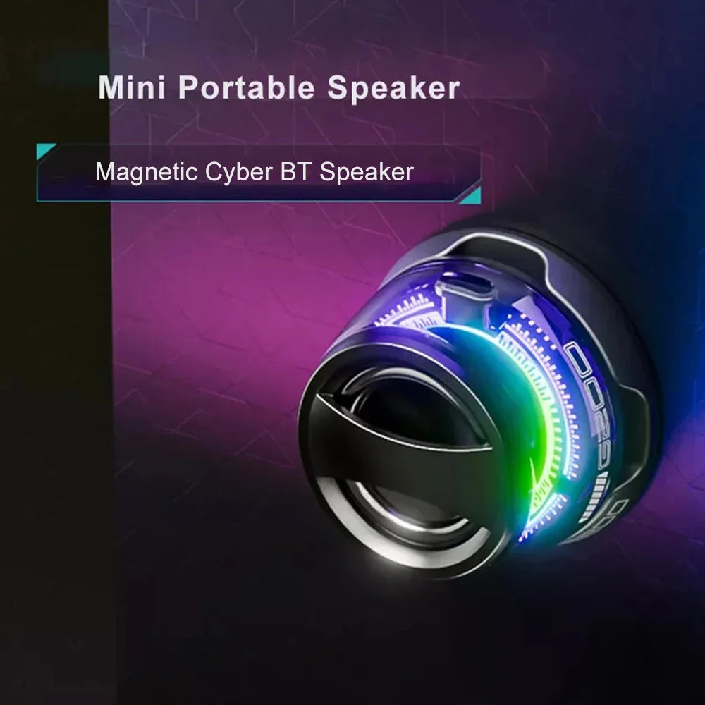 G200 Magnetic Portable Bluetooth 5.3 Speaker Mini Sound Box Multifunctional LED Color Light Stereo Soundbar Wireless Loudspeaker