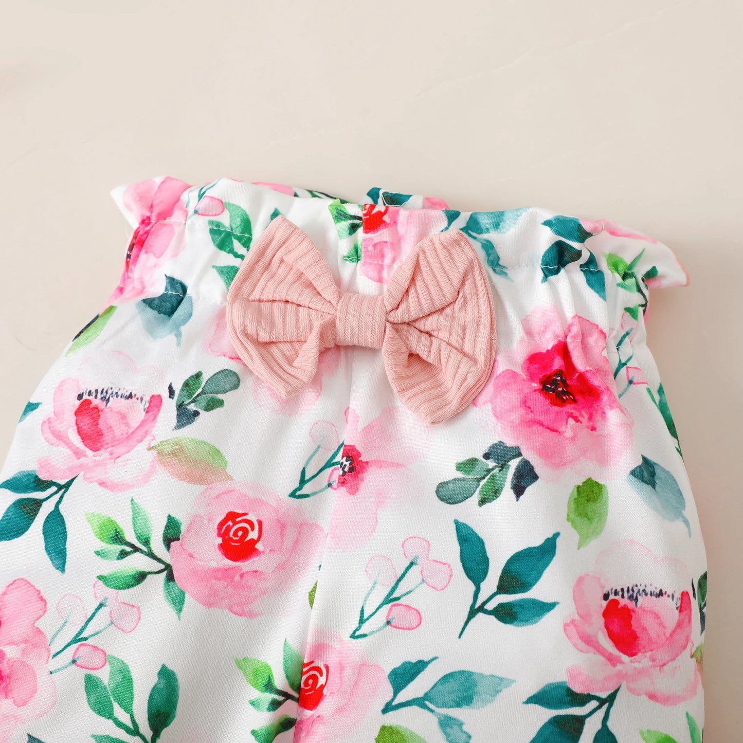 3PCS Baby Girl Clothes Set Long Sleeve Romper Top+Flowers Pant+Headband Spring&Autumn Lovely Outfit for Toddler Girl 0-18 Months.