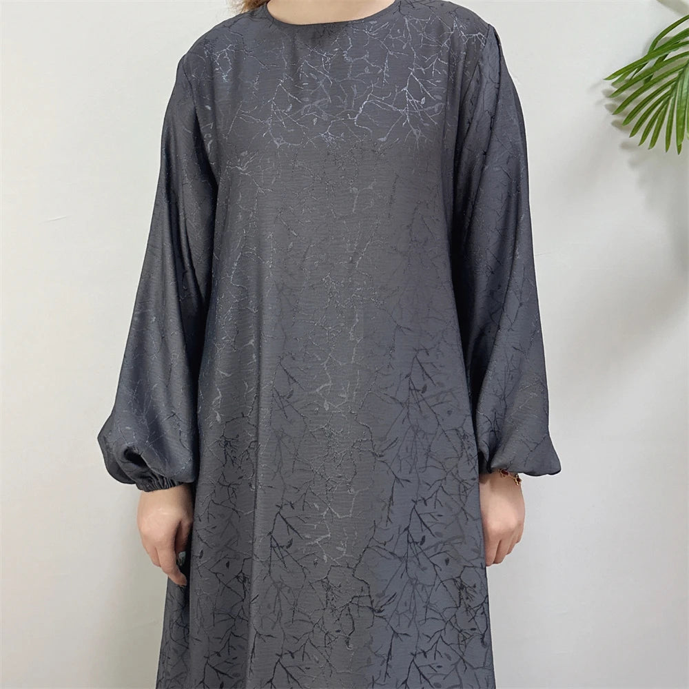 Ramadan Eid Satin Dubai Long Modest Dress Abaya Damen Islam Muslim Kaftan African Dresses For Women Kebaya Robe Femme Musulmane.