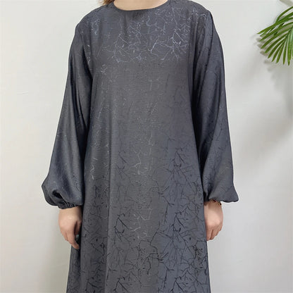 Ramadan Eid Satin Dubai Long Modest Dress Abaya Damen Islam Muslim Kaftan African Dresses For Women Kebaya Robe Femme Musulmane.