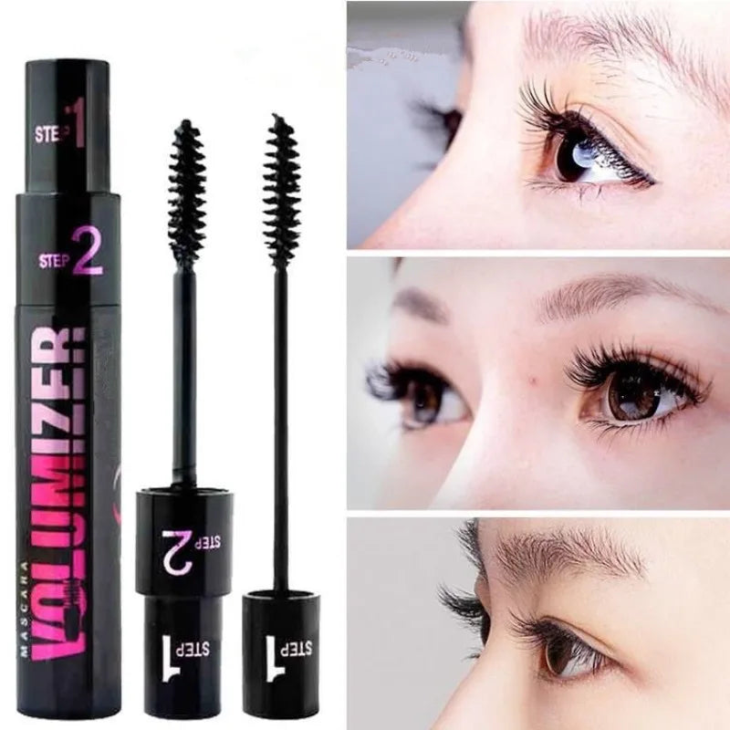 1pc Black Waterproof Curled Lashes 2-in-1 Long-lasting Natural Quick Drying Mascara Lengthens Eyelashes Female Makeup Косметика.