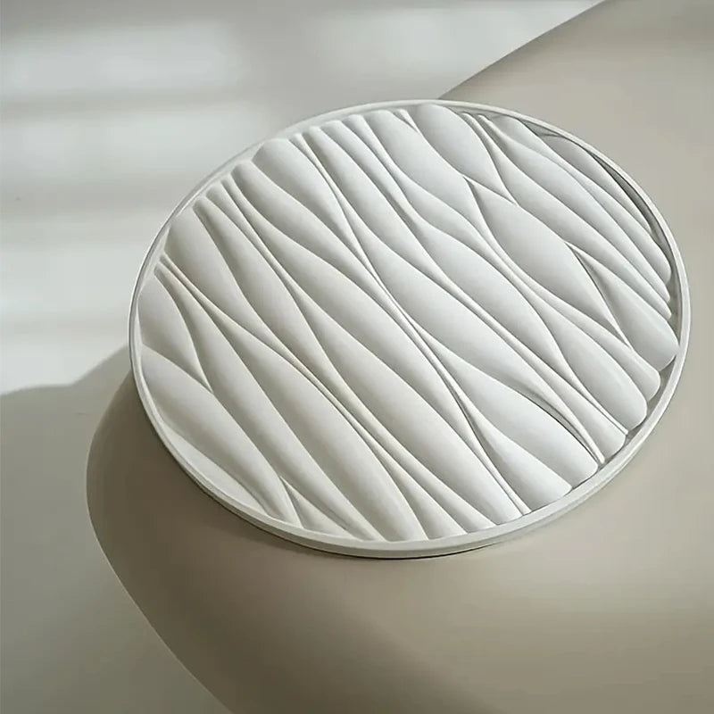 Large Round Tray Silicone Mold Oval Cement Plaster Tray Molds Epoxy Resin Jewelry Display Tray Mould DIY Home Decoration Making.