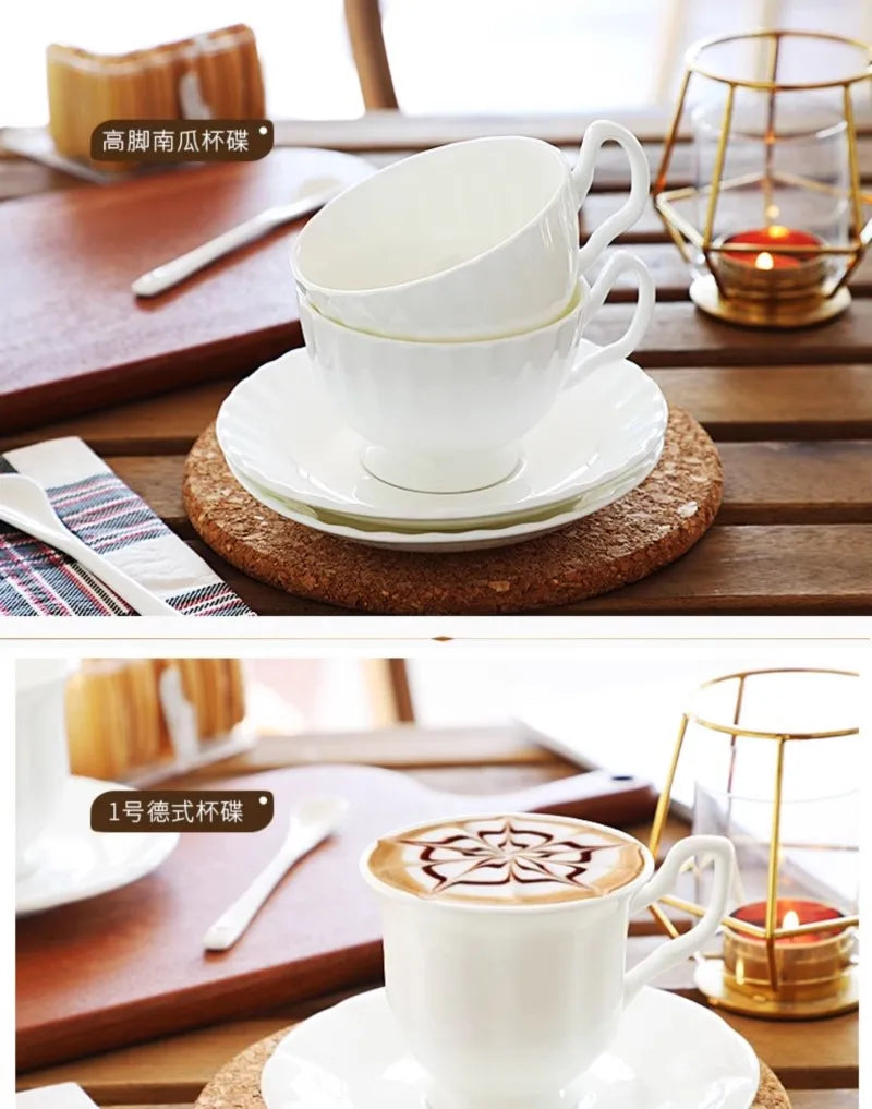 Plain white quality bone china tea cups set, ceramic coffee cup, japanese coffee cup, porcelain turkish coffee cups, originales.