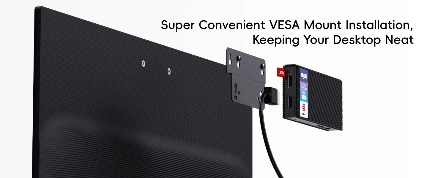 MeLE PCG02 Pro Fanless Mini PC Stick N5105 8GB/256GB, WiFi5 USB PD3.0, Micro Computer Desktop Dual HDMI, Gigabit Ethernet BT5.1.