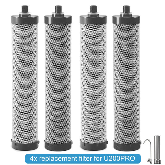 4x Replacement filter For ALTHY U200PRO Under Sink Water Filter Purifier Reduces 99% Bacteria Chlorine Lead Odor.