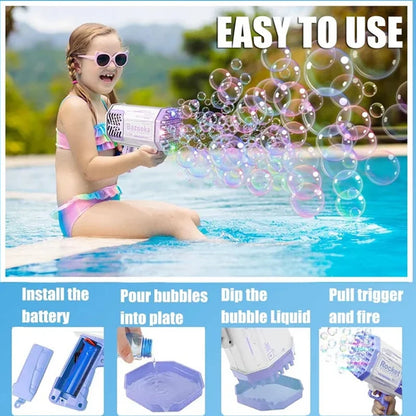 40/69 Holes Bubble Machine Ages 3+ Boy Girl Toys Birthday Wedding Kids Adult Party Toys Summer Outside Bubble Gun Soap Blower.