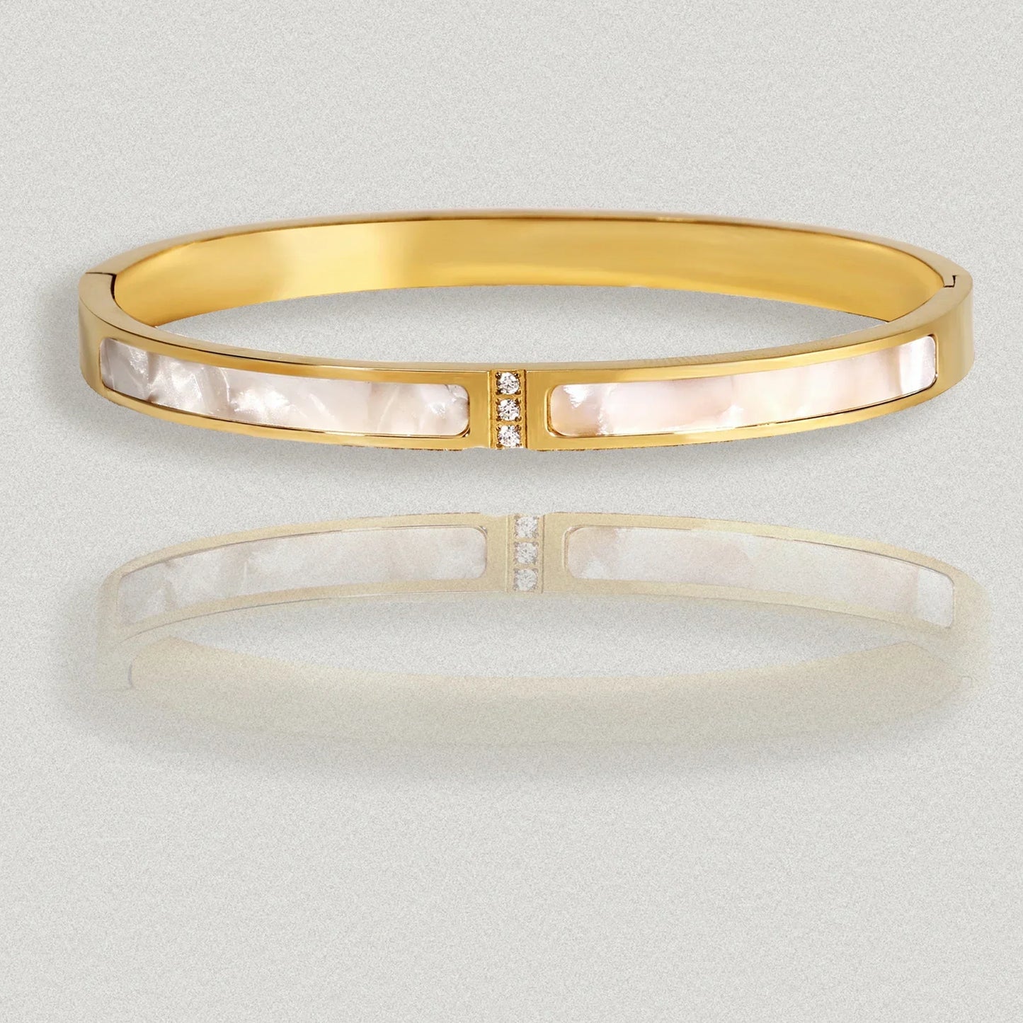 Titanium Steel Gold Silver Color Bangles for Women Girls Trend Waterproof Jewelry Luxury Sparkling Zircon Bracelet Bangle