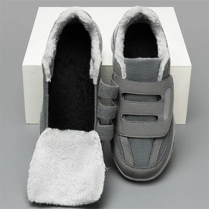 Winter Warm Elderly Shoes With Wide Toe Box Diabetic Shoes For Fat Foot Orthopedics Swollen Feet Thumb Eversion Foot Pain Relif.