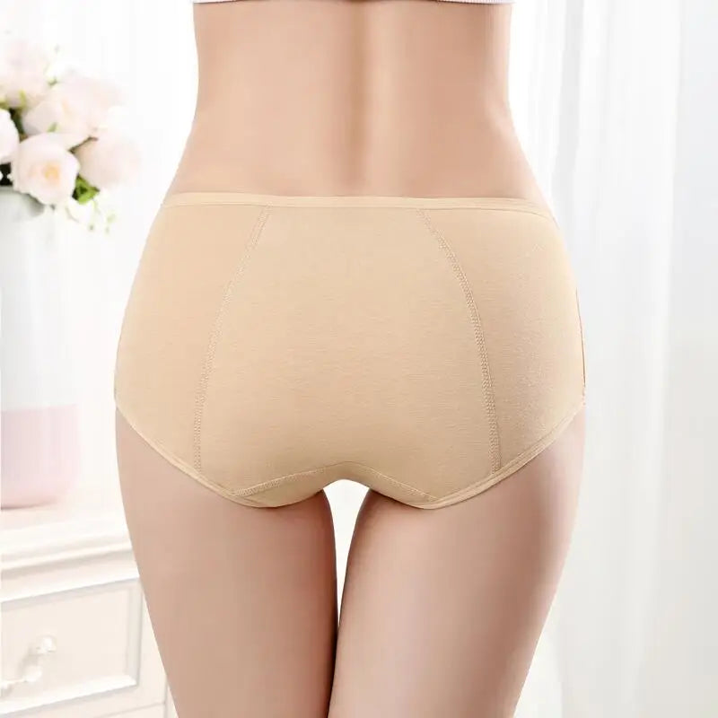 Menstrual Panties Briefs CottonLeakproof Waterproof For Women Short One-piecesmenstrual Middle-WaiWomanfancyUnderwearSize xl xxl.