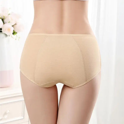 Menstrual Panties Briefs CottonLeakproof Waterproof For Women Short One-piecesmenstrual Middle-WaiWomanfancyUnderwearSize xl xxl.