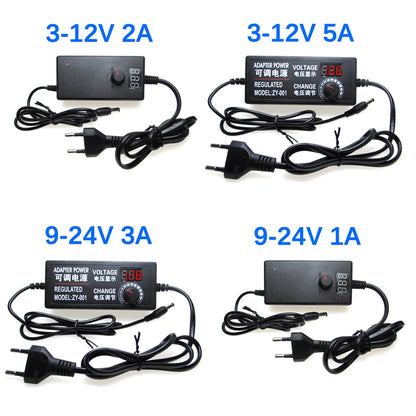 AC DC Adjustable Power Supply 3V 5V 6V 9V 12V 15V 18V 24V 1A 2A 5A AC/DC Switching Power Supply Adapter 220V To 12V 24V 12 24 V.