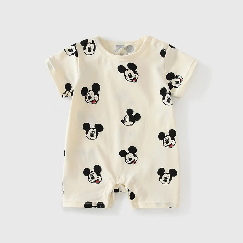 Sommer Neugeborenen Baby Jungen Mädchen Pullover Body Mickey Kleinkind Cartoon Maus Kurzarm Strampler Beiläufige Lose Baby Kleidung.