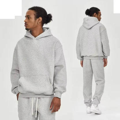 King Print hoodie suit men s casual sportswear fashionable spring and autumn jogging pullover sportswear sweatpants.