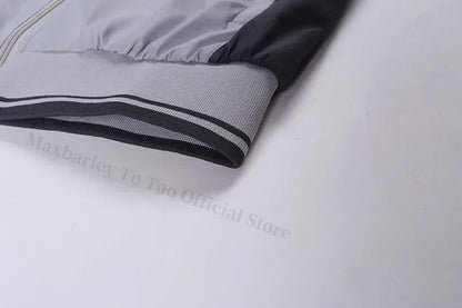 Men Sportswear New Spring Autumn Tracksuit 2 Piece Sets Sports Suit Jacket+Pant Sweatsuit Male Fashion Print Clothing Size L-5XL.