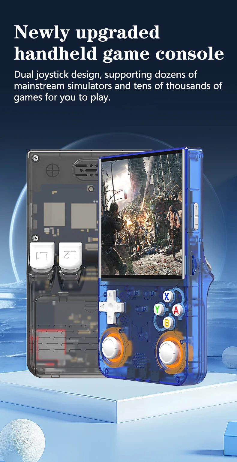 R36 Ultra Handheld Game Player WIFI 4 Inch IPS Screen Open Source Retro Video 64G 128G Memory up to 20000+ Games R36Ultra.