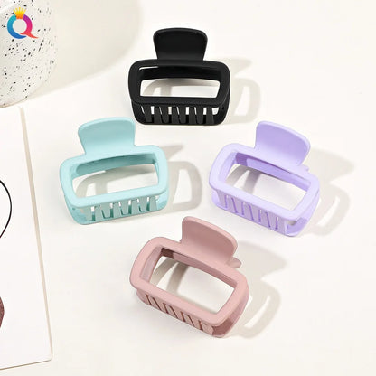 4 Pack Medium Small Hair Clips for Women, Claw Clips for Thick Thin Hair, Strong Hold Square Jaw Clips