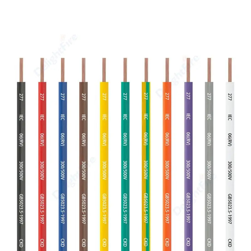 Multicolor Electrical Wire 14 16 18 20 22 AWG Flexible PVC Copper Wire Electronic Cable For Equipment LED Strip Light Speaker.