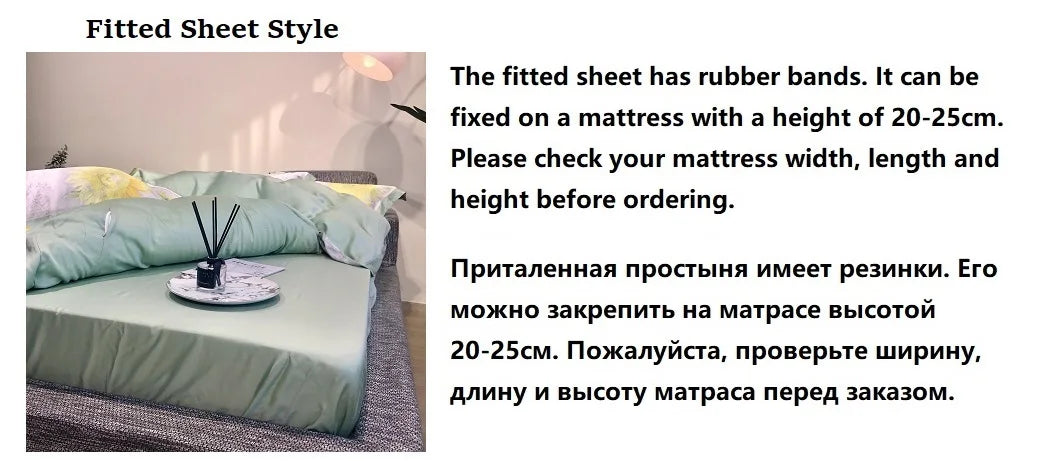 Soft Silky Skin Friendl natural Eucalyptus Fiber Lyocell Bedding Set Forest Plants Leopard Duvet Cover Set Bed Sheet Pillowcases.