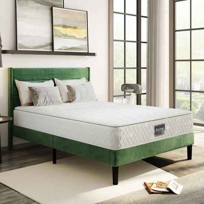 Fangange-Matratze, 90 x 200 cm, Federkernmatratze mit 7-Zonen-Kalschaummatratze, H3-Härteebene, 25 cm Höhe, hoher Rückprall, weiß