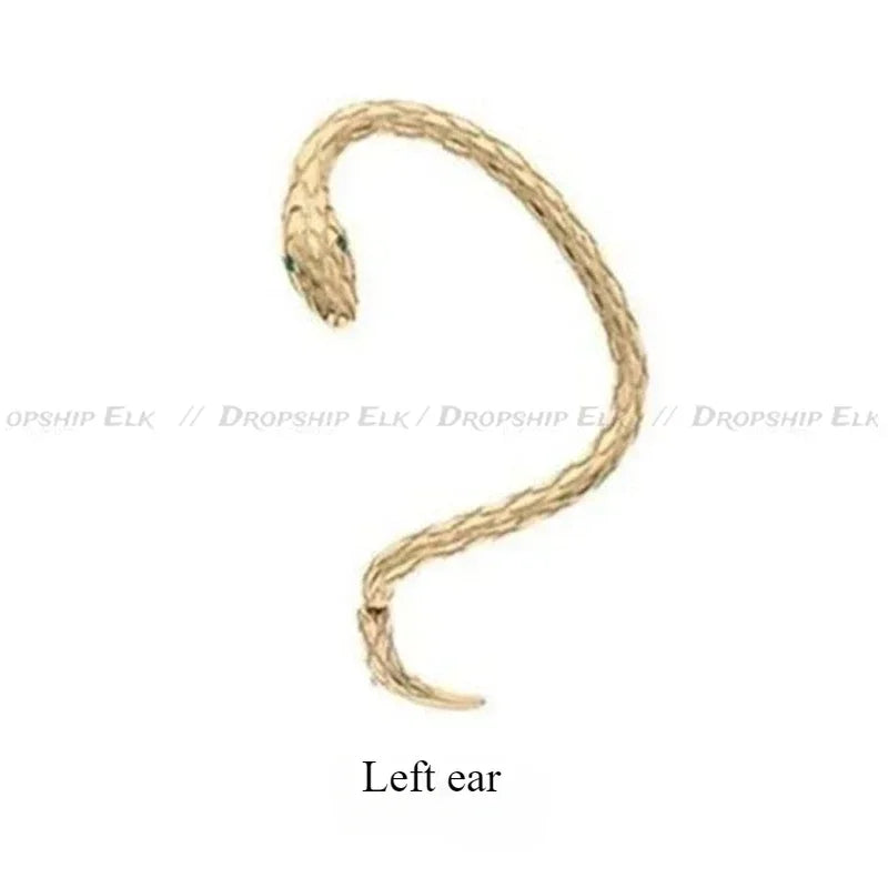 Snake Earring Clips Without Piercing Punk Non Pierced Clip Earrings Ear Cuffs for Women Men Fake Piercing Jewelry.