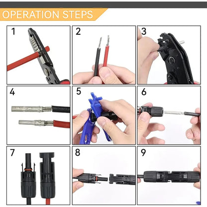 10/20/50/100/300/400PCS Photovoltaic Solar Connector Kit Plug 1000V 30A connectors for solar panels PV/MC Cable 2.5/4/6mm².