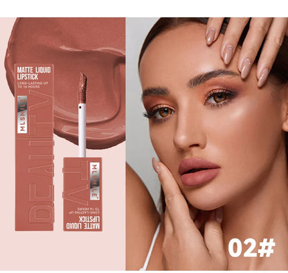 6 Colors Nude Matte Lip Gloss Waterproof Lasting Lipstick Not Fading Sexy Nude Red Pink Velvet Liquid Lipsticks Makeup Cosmetic.