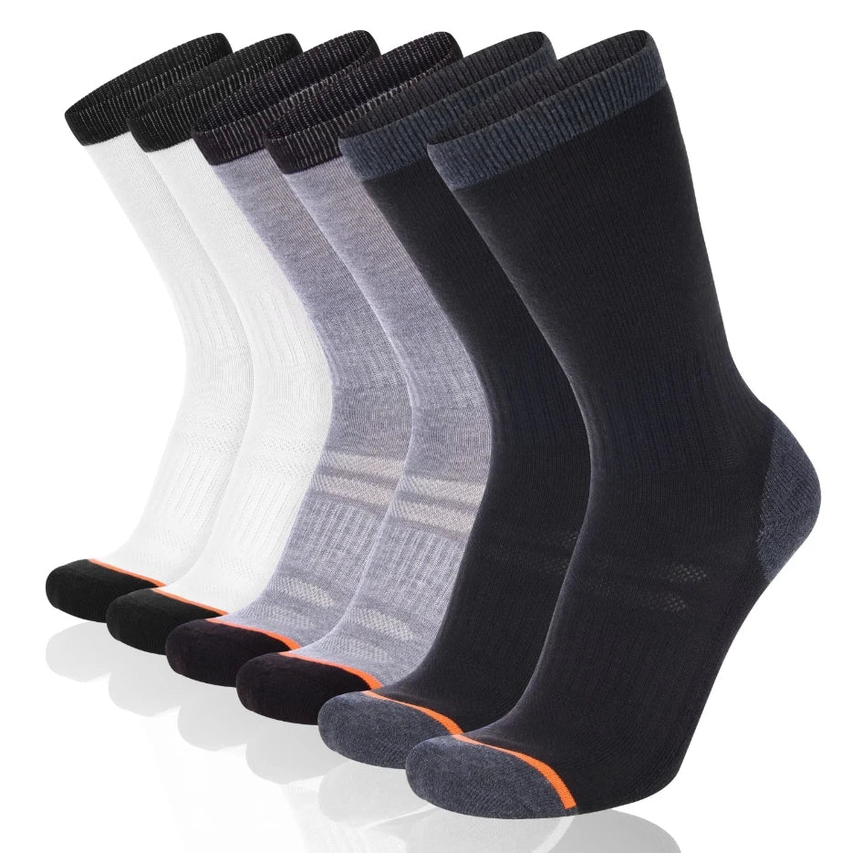 5 Pairs Of Men's Socks, Autumn And Winter Vintage Fun Fashion Athletic Socks, Sports Trend Socks.