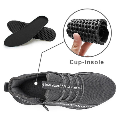 New Spring and Autumn Soft soled Running Men's Mesh Breathable Casual  Sports Shoes Men's Trendy Shoes Lightweight  Sneaker