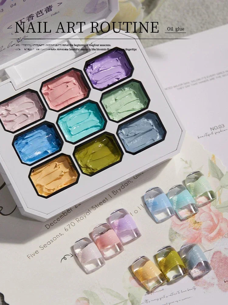 Nail Art UV Oil Paintting Gel for Nails DIY Carve Patterns 3D UV Texture Gel Carving Flowers Accessories for Manicure Tools