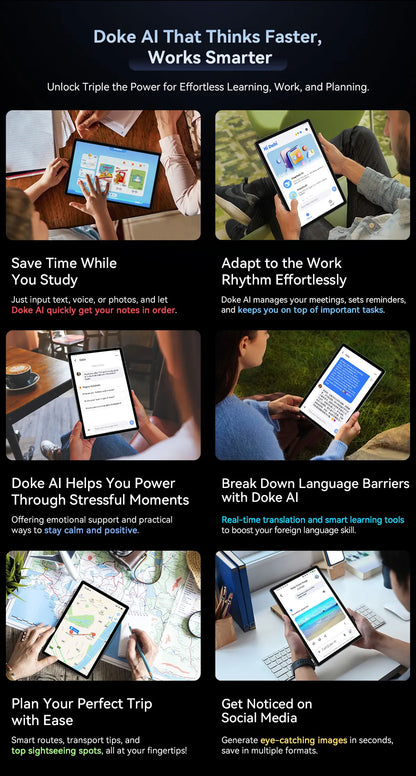 Blackview MEGA 8 Tablet 13‘’ 2K FHD Display, Octa Core T620 Android 15, 12GB RAM, 512GB ROM, 50MP + 13MP Camera, 11000 mAh