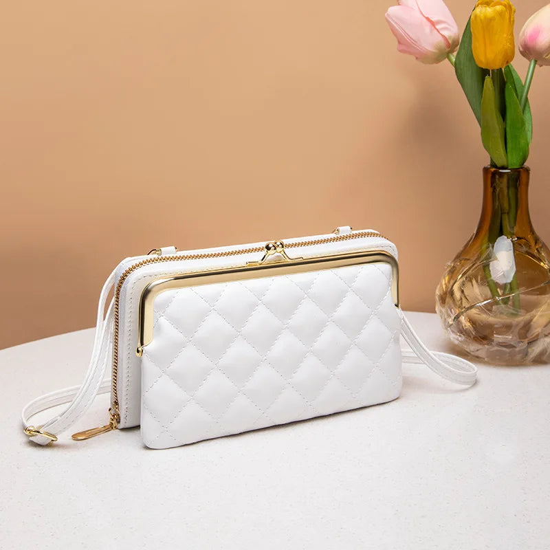 Fashion Women Luxury Leather Single Shoulder Bags Ladies Large Capacity Crossbody Mobile Phone Purse Female Messenger Wallet.