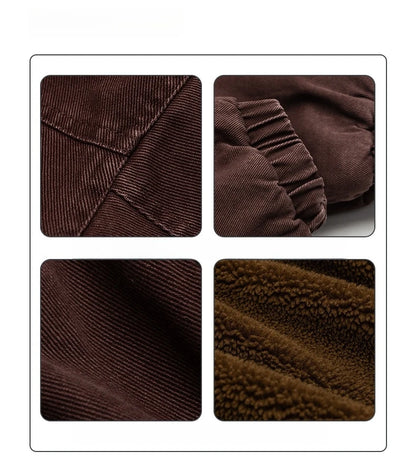 Japanese Vintage Polar Fleece Jacket Men Winter High Quality Thick Jacket Korean Streetwear Loose Couple Trendy Warm Coat Male.