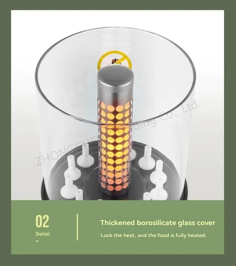 Non-smoking Automatic Rotating Household Electric Barbecue Oven Large Capacity Camping Multi-function