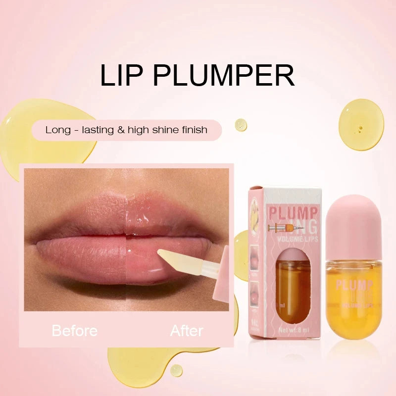 Long Lasting Lip Plumper Oil Instant Volumising Enhancer Lip Serum Collagen Lips Volume Lipgloss Sexy Cosmetic Volume Increases.