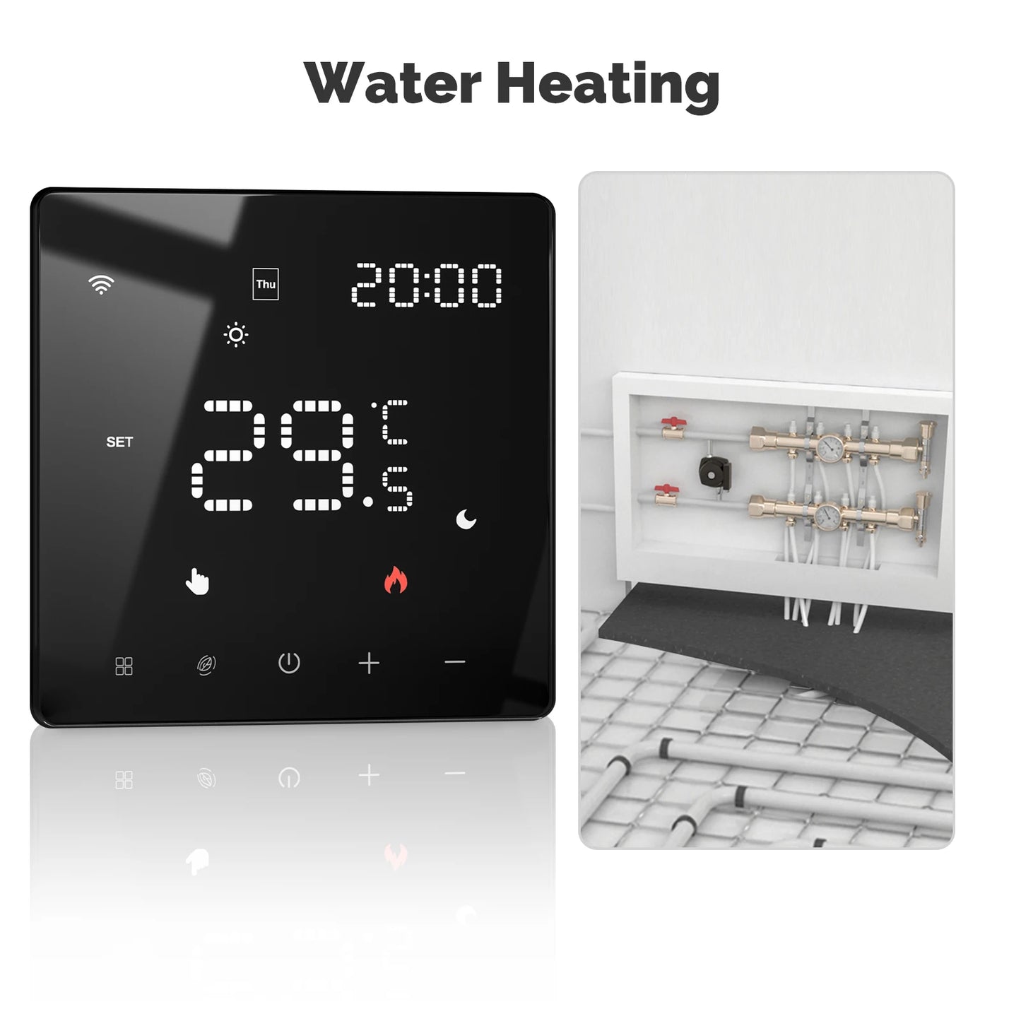 MOES Tuya ZigBee WiFi Smart Thermostat Programmable Temperature Controller for Water Boiler Electric Heating Alexa Google Home